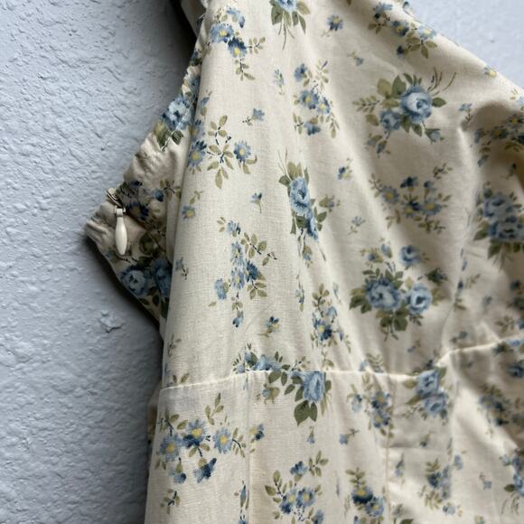 Cider Babydoll Milkmaid Dress Womens 1X Cotton Smocked Cottagecore Fairy Boho - Picture 5 of 15